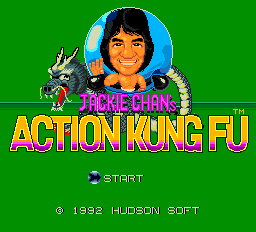 Jackie Chan's Action Kung Fu title screen for TurboGrafx-16